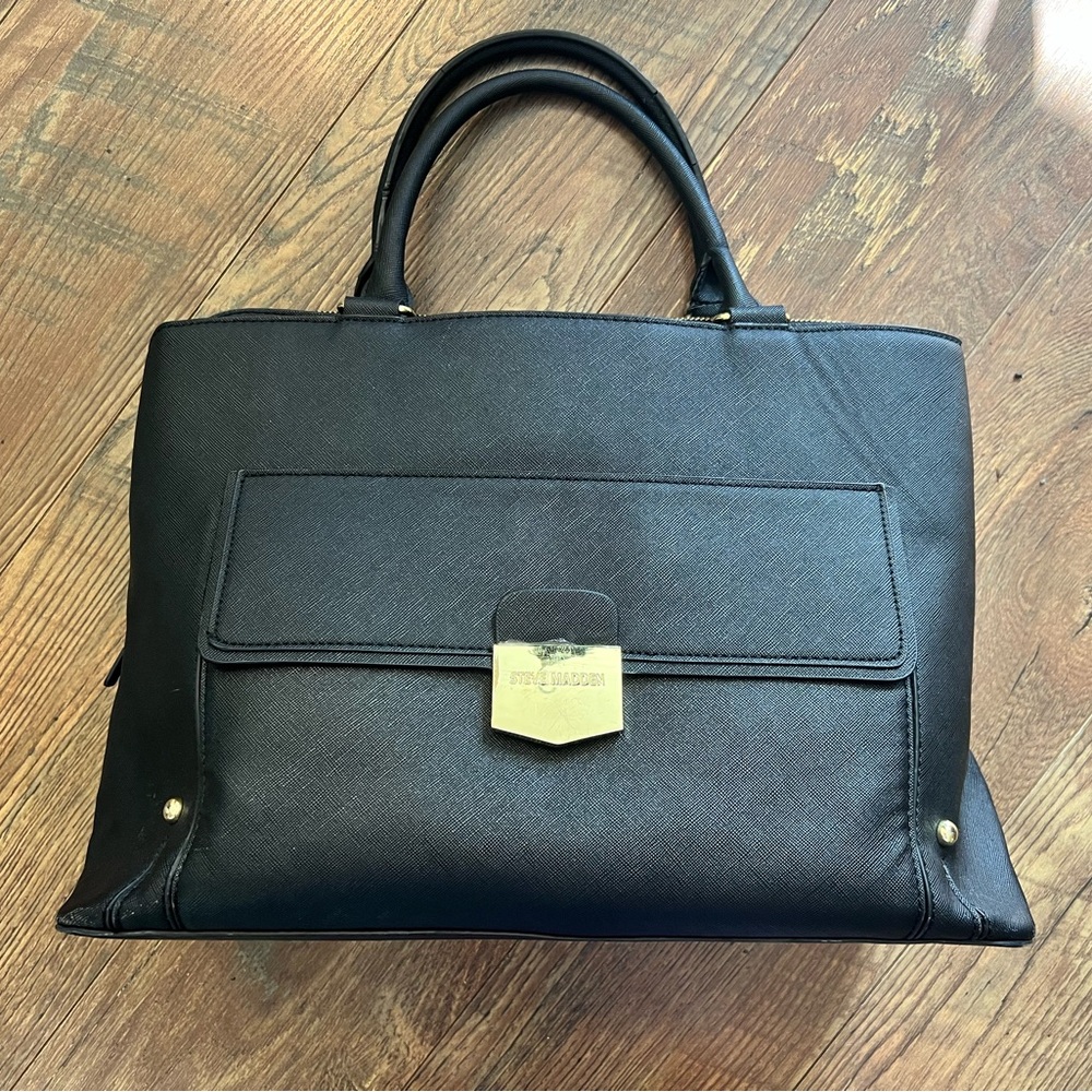 Steve Madden Black Tote Bag - Picture 1 of 8